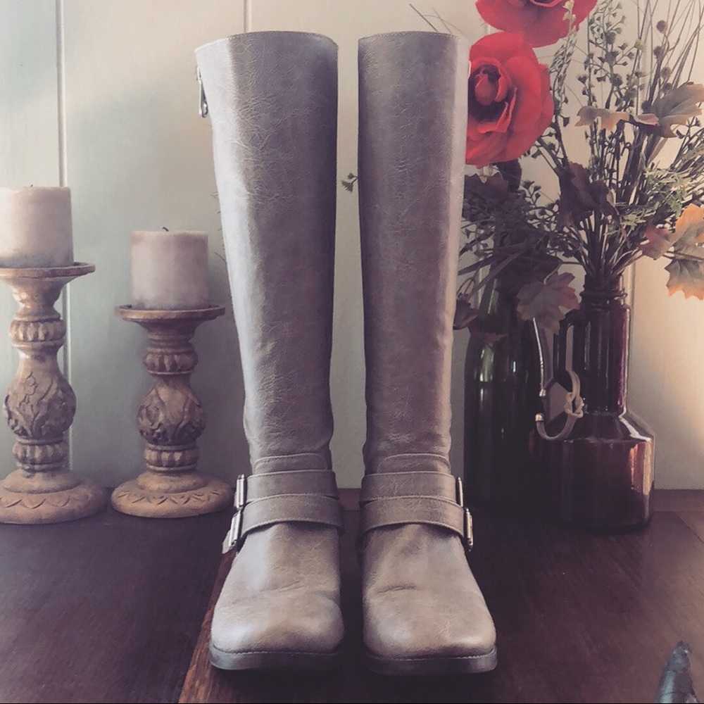 Grey Tall Boots